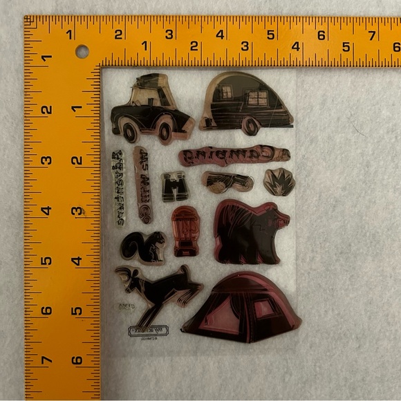 CTMH • “Let’s Go Camping” Clear Acrylic Rubber Stamp Set - Picture 2 of 4